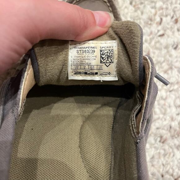 Sperry Gray Boat Shoes Sz 8.5 Casual Comfort Preppy Coastal - Picture 3 of 5